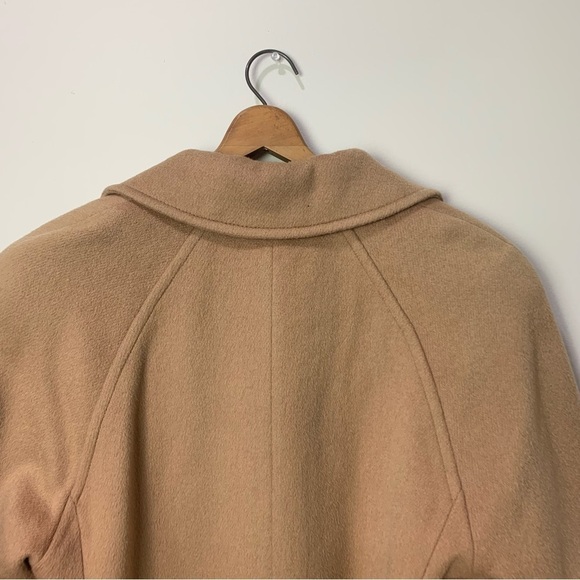 [Talbots] Women's Camel Tan Preppy Wool Blend Heavy Pea Coat Jacket - Picture 4 of 10
